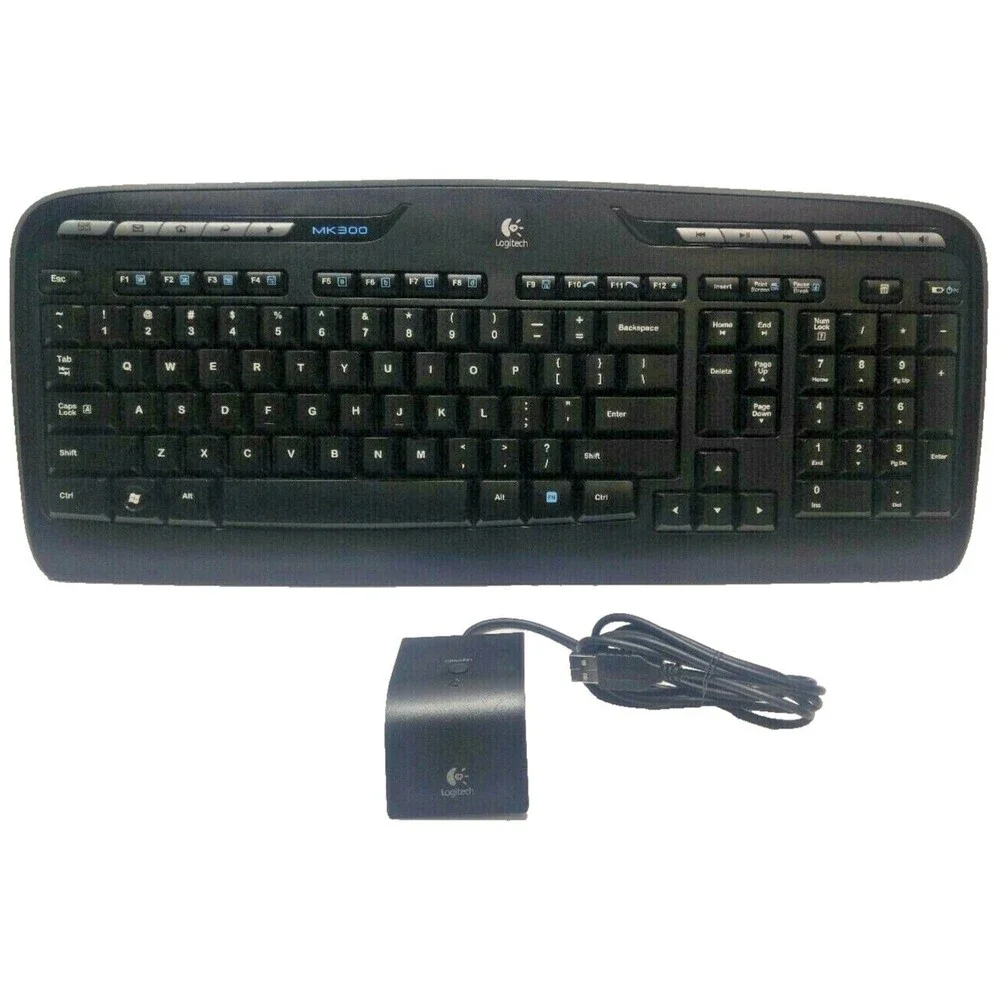 Logitech MK300 Wireless Keyboard with USB receiver TESTED & WORKING